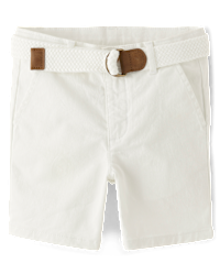 お歳暮 時期 Boys Gymboree | WHITE - Shorts Chino Woven Belted パンツ
