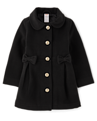Girls Long Sleeve Bow Dress Coat All Dressed Up BLACK Gymboree CA