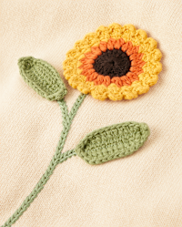 Girls Long Sleeve Embroidered Sunflower Sweater - Autumn Girls Long Sleeve Embroidered Sunflower Sweater - Autumn