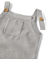 Unisex Baby Sleeveless Bear Ribbed Overalls - Homegrown By Gymboree - GRAY  | Gymboree