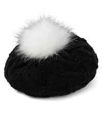 Girls Pom Pom Beret - All Dressed Up - BLACK | Gymboree