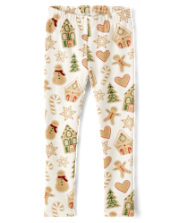 Girls Christmas Cozy Leggings Holiday Express WHITE Gymboree