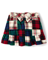 Girls Plaid Madras Skort Holiday Express RED Gymboree