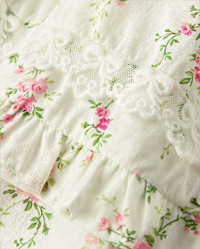 Girls Floral Woven Ruffle Skort - Blushing Blooms - WHITE