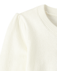 Girls Long Sleeve Embroidered Bunny Sweater - Spring Celebrations