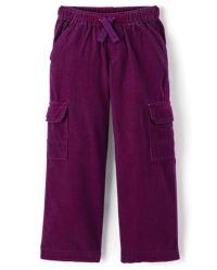 Girls Corduroy Pull On Baggy Cargo Pants Magical Meadows