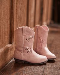 Girls Embroidered Bow Cowgirl Boots PINK Gymboree