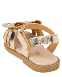 Girls Metallic Bow Sandals - Little Essentials - METALLIC | Gymboree
