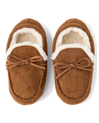 Kids Moccasin Slippers - brown