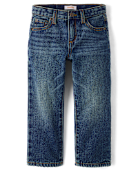 Boys Lined Straight Jeans - Little Essentials - blue