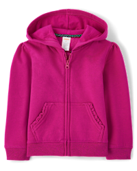 パーカー・フーディ HUECLOSET Fleece Set Hood Zip-Up SE392 Girls Long Sleeve Fleece Zip Up Hoodie And Jogger Pants 2