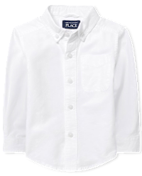 Baby And Toddler Uniform Long Sleeve Oxford Button Down Shirt WHITE The Children s Place CA