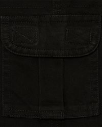 Boys Uniform Woven Pull On Chino Cargo Pants | The Children's Place - BLACK