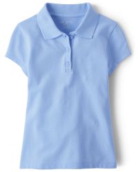Girls Uniform Short Sleeve Pique Polo | The Children's Place - DAYBREAK