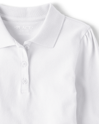 Girls long sleeve uniform polo shop