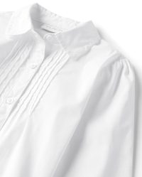 Toddler girl white button up shirt hotsell