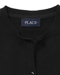Girls Uniform Long Sleeve Cardigan | The Children's Place - BLACK