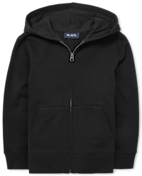 Boys Uniform Active Long Sleeve Zip Up Hoodie BLACK The Children s Place