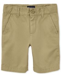 Boys Uniform Woven Chino Shorts | The Children's Place - FLAX