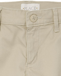 Emiforum Shop Girls Uniform Twill Woven Skinny Chino Pants - TAN | The Children's Place