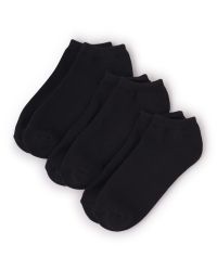 Unisex Kids Ankle Socks 3-Pack | The Children's Place - BLACK