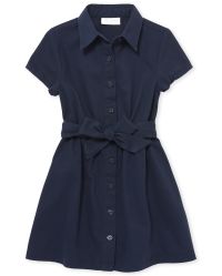 girls button up dress