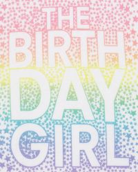Girls Long Sleeve Glitter Rainbow 'Birthday Girl' Graphic Tee | The ...