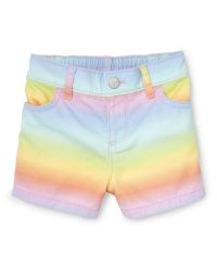 Rainbow shorts kids clearance