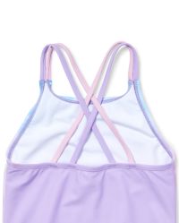 Bañador De Una Pieza Para Niña Con Diseño Unicornio - Poliéster Elástico, Tirantes Finos, Ideal Para Playa Y Piscina