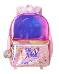 Girls Iridescent Rainbow Emoji Confetti Shaker Backpack | The Children ...