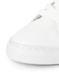 Boys Uniform Faux Leather Low Top Sneakers - WHITE | The