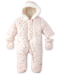 Carters Girls 4-6X Foil Dot Snowsuit