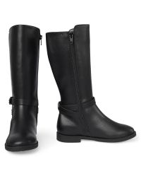 Girls Tall Faux Leather Boots