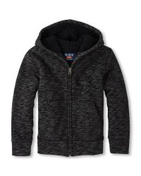 fur lined hoodie boys