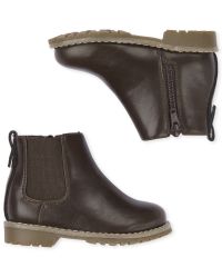 Toddler Boys Christmas Faux Leather Boots