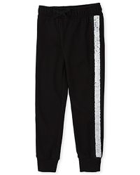 sequin side stripe pants
