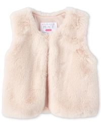 Kids top fur vests