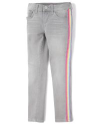 rainbow side stripe jeans