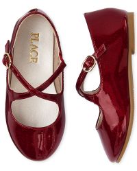 The Childrens Place Unisex-Child Double Strap Ballet Flats
