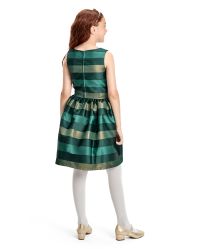 Girls Christmas Sleeveless Metallic Striped Jacquard Woven Matching Fit And  Flare Dress | The Children's Place - DEEP GROVE