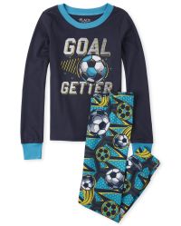 Boys Long Sleeve Glow In The Dark 'Goal Getter' Soccer Snug Fit Cotton  Pajamas | The Children's Place CA - SURF