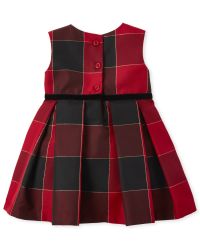 buffalo plaid baby girl dress