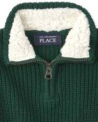 baby boy half zip sweater