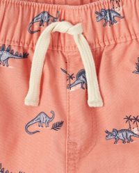Baby And Toddler Boys Dino Woven Pull On Jogger Shorts | The Children's ...