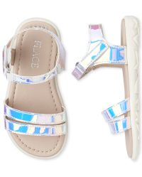Girls shop iridescent sandals