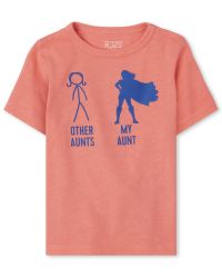 NWT Children's Place Toddler Boys 4T Awesome Like My Aunt Graphic Tee Nephew