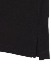 Girls Short Sleeve Tunic Top | The Children's Place - BLACK