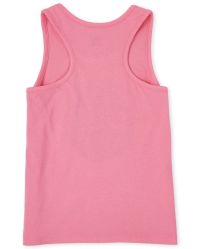 M.D.K Girls Sleeveless Glitter Heart Love Summer Graphic Tee Tank Top