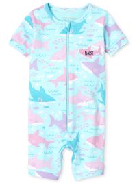 KIDHF Toddler Girl Baby Princess Pajamas Shark Cartoon Print Pajamas PJS