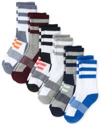 Boys Striped Crew Socks 6-Pack | The Children's Place